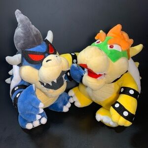 Super Mario Brothers Bros. Dark Bowser 11" Plush Toy Doll Stuffed Animal Lot